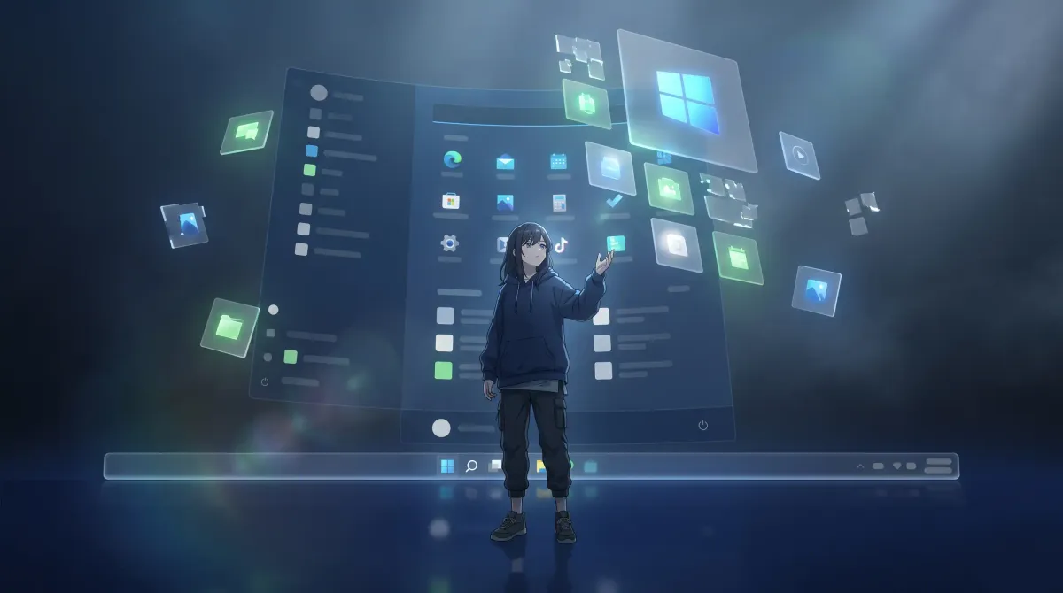 Windows 11スタートメニュー、サイズ手動選択と領域オフが解禁へ