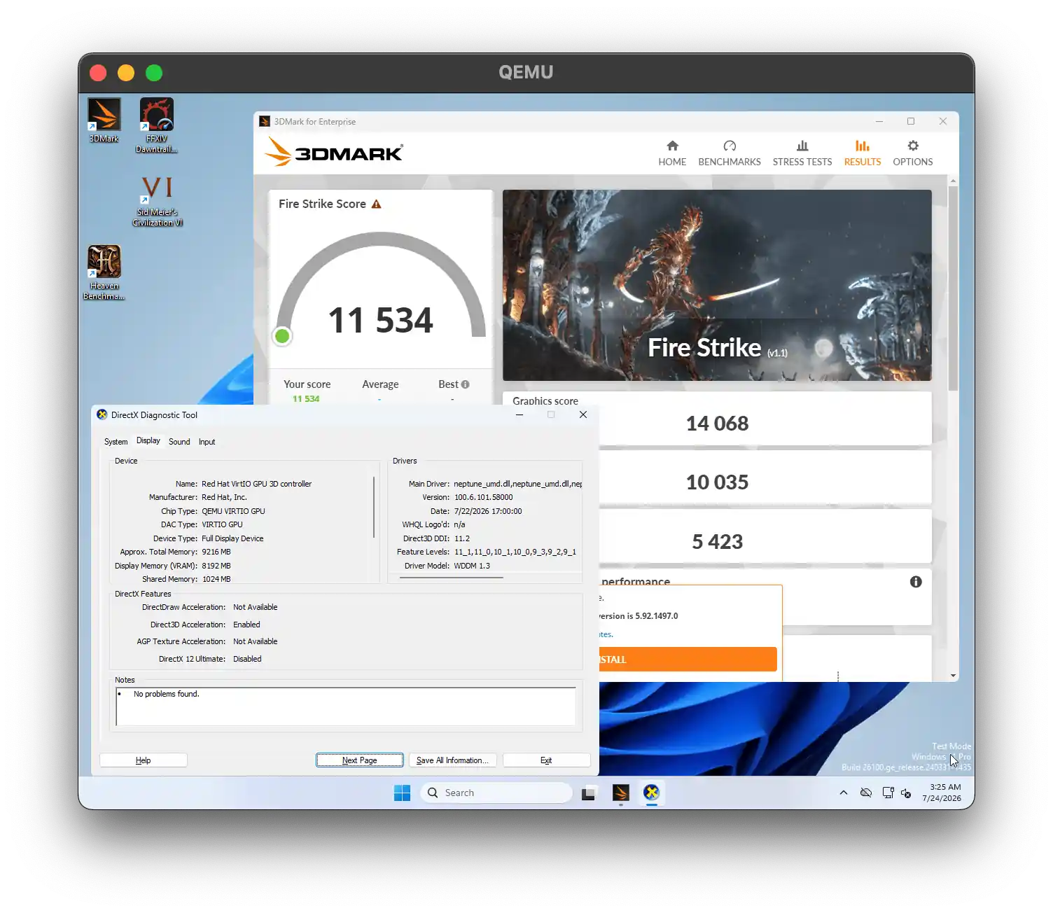 QEMUの仮想マシンでDirectX 11が動く。オープンソースドライバTritonの全貌