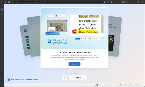 Windows 11の必須更新後にEdgeが勝手に開く