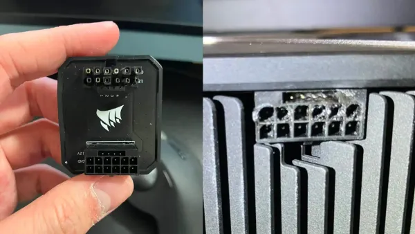 Corsair「105℃耐熱」アダプタが溶けた。繰り返される16ピン問題