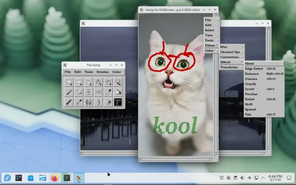 1996年のGIMP 0.54が2026年のLinuxで動く
